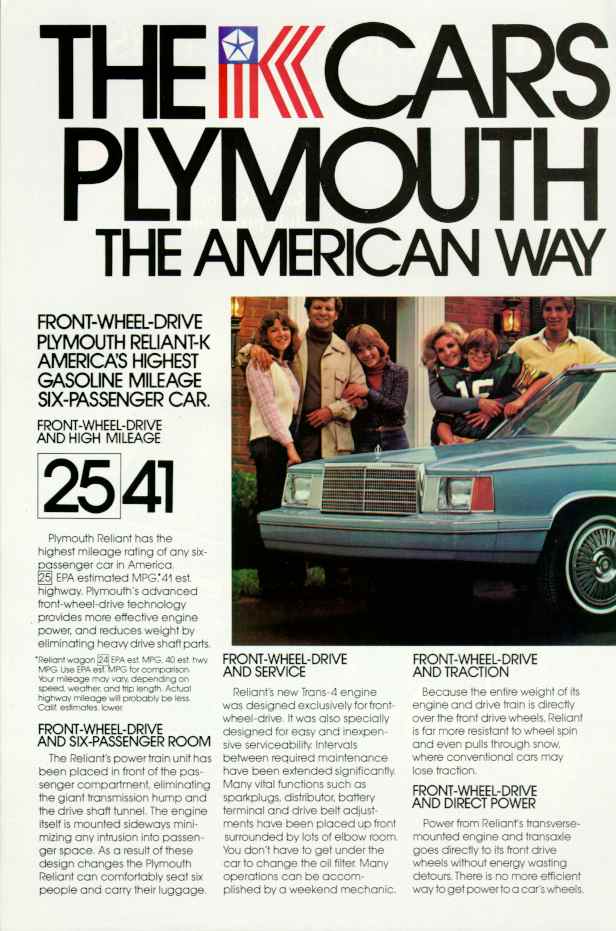 1981 Plymouth Auto Advertising